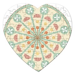 Blue Circle Ornaments Jigsaw Puzzle (heart) by Nexatart