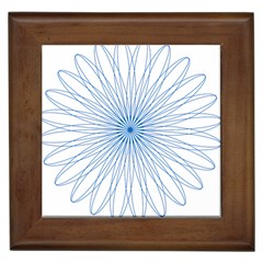 Spirograph Pattern Circle Design Framed Tiles by Nexatart