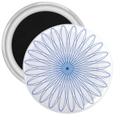 Spirograph Pattern Circle Design 3  Magnets by Nexatart