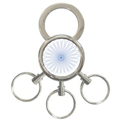 Spirograph Pattern Circle Design 3-ring Key Chains by Nexatart