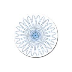 Spirograph Pattern Circle Design Magnet 3  (round) by Nexatart