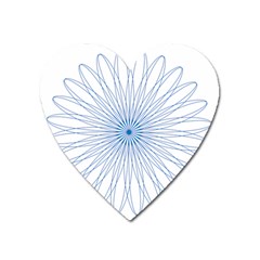 Spirograph Pattern Circle Design Heart Magnet by Nexatart