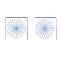 Spirograph Pattern Circle Design Cufflinks (square) by Nexatart