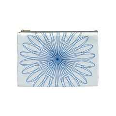 Spirograph Pattern Circle Design Cosmetic Bag (medium)  by Nexatart