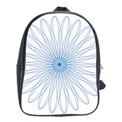 Spirograph Pattern Circle Design School Bags(large)  by Nexatart