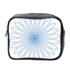 Spirograph Pattern Circle Design Mini Toiletries Bag 2-side by Nexatart