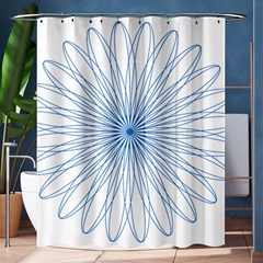 Spirograph Pattern Circle Design Shower Curtain 60  X 72  (medium)  by Nexatart