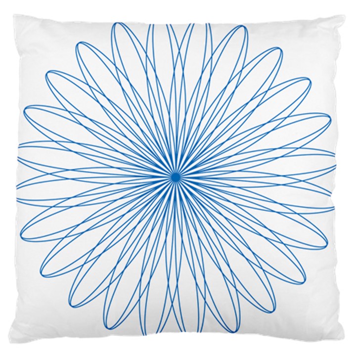 Spirograph Pattern Circle Design Large Cushion Case (Two Sides)