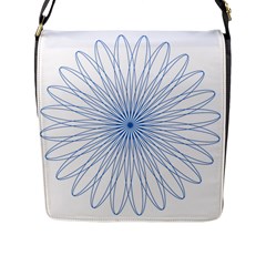 Spirograph Pattern Circle Design Flap Messenger Bag (l)  by Nexatart