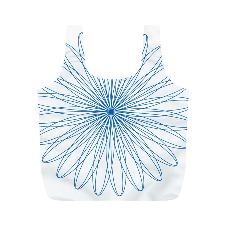 Spirograph Pattern Circle Design Full Print Recycle Bags (M) 