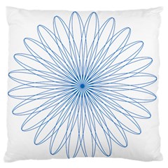 Spirograph Pattern Circle Design Large Flano Cushion Case (one Side) by Nexatart