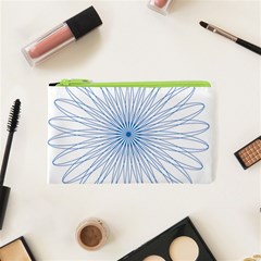 Spirograph Pattern Circle Design Cosmetic Bag (xs) by Nexatart