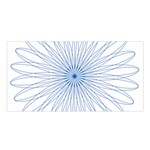 Spirograph Pattern Circle Design Satin Shawl Front