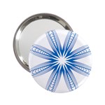 Blue Spirograph Pattern Circle Geometric 2.25  Handbag Mirrors Front