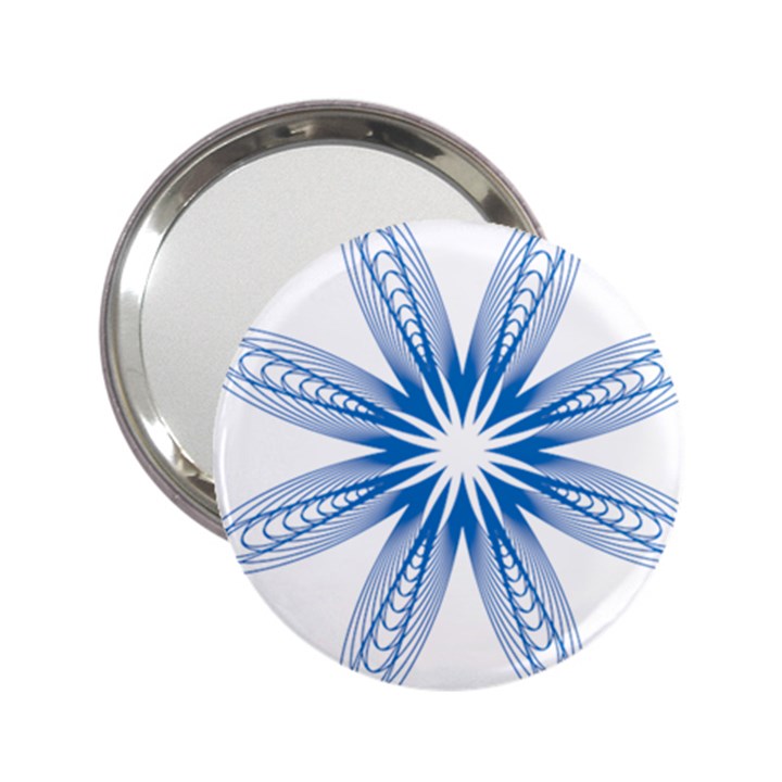 Blue Spirograph Pattern Circle Geometric 2.25  Handbag Mirrors