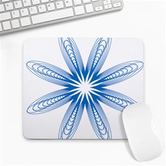 Blue Spirograph Pattern Circle Geometric Large Mousepads by Nexatart