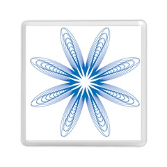 Blue Spirograph Pattern Circle Geometric Memory Card Reader (square)  by Nexatart