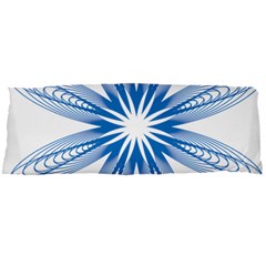 Blue Spirograph Pattern Circle Geometric Body Pillow Case Dakimakura (two Sides) by Nexatart