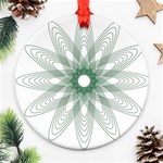 Spirograph Pattern Circle Design Ornament (Round) Front