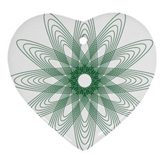 Spirograph Pattern Circle Design Ornament (heart) by Nexatart