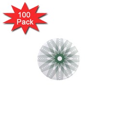 Spirograph Pattern Circle Design 1  Mini Magnets (100 Pack)  by Nexatart