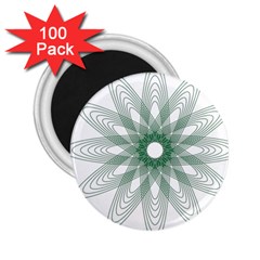 Spirograph Pattern Circle Design 2 25  Magnets (100 Pack)  by Nexatart