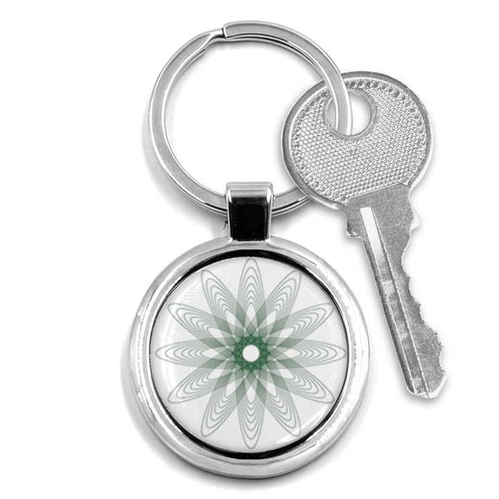 Spirograph Pattern Circle Design Key Chains (Round) 