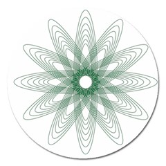 Spirograph Pattern Circle Design Magnet 5  (round) by Nexatart