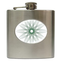 Spirograph Pattern Circle Design Hip Flask (6 Oz) by Nexatart