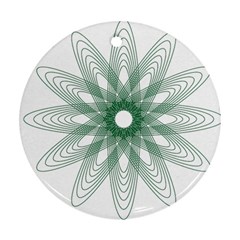 Spirograph Pattern Circle Design Round Ornament (two Sides) by Nexatart