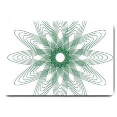 Spirograph Pattern Circle Design Large Doormat  by Nexatart