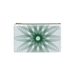 Spirograph Pattern Circle Design Cosmetic Bag (small)  by Nexatart