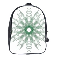 Spirograph Pattern Circle Design School Bags(large)  by Nexatart