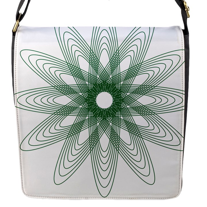 Spirograph Pattern Circle Design Flap Messenger Bag (S)