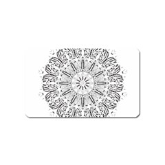 Art Coloring Flower Page Book Magnet (name Card) by Nexatart