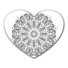 Art Coloring Flower Page Book Heart Mousepads by Nexatart