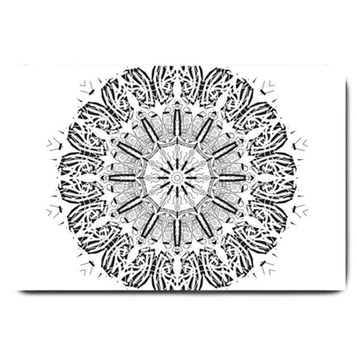 Art Coloring Flower Page Book Large Doormat 