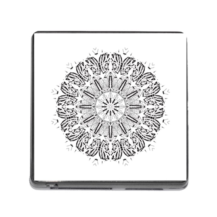 Art Coloring Flower Page Book Memory Card Reader (Square)