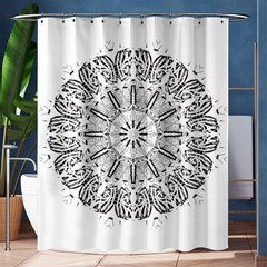 Art Coloring Flower Page Book Shower Curtain 60  X 72  (medium)  by Nexatart