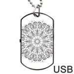 Art Coloring Flower Page Book Dog Tag USB Flash (Two Sides) Front