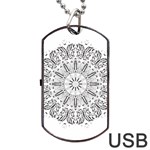 Art Coloring Flower Page Book Dog Tag USB Flash (Two Sides) Back