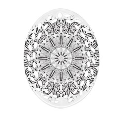 Art Coloring Flower Page Book Oval Filigree Ornament (two Sides) by Nexatart