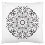 Art Coloring Flower Page Book Large Cushion Case (One Side) Front