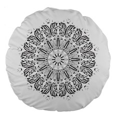 Art Coloring Flower Page Book Large 18  Premium Flano Round Cushions by Nexatart