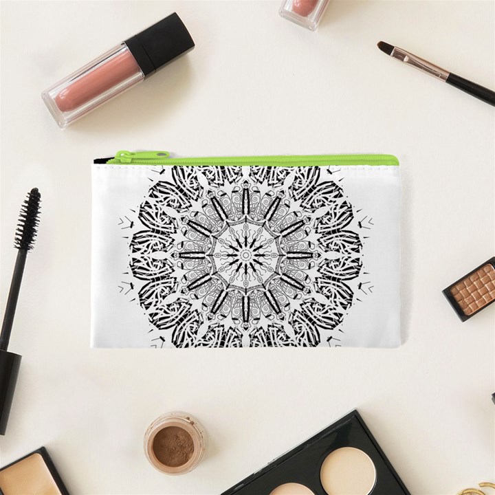 Art Coloring Flower Page Book Cosmetic Bag (XS)