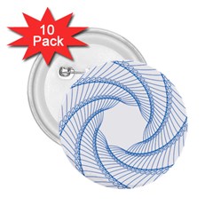 Spirograph Spiral Pattern Geometric 2 25  Buttons (10 Pack)  by Nexatart