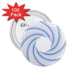 Spirograph Spiral Pattern Geometric 2 25  Buttons (100 Pack)  by Nexatart