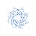 Spirograph Spiral Pattern Geometric Square Magnet Front