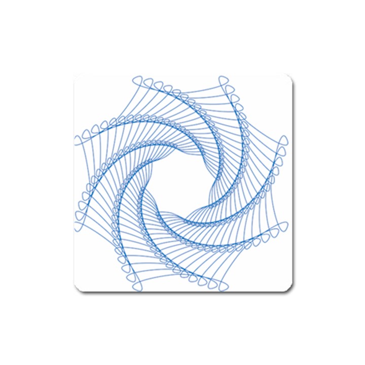 Spirograph Spiral Pattern Geometric Square Magnet