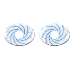 Spirograph Spiral Pattern Geometric Cufflinks (oval) by Nexatart